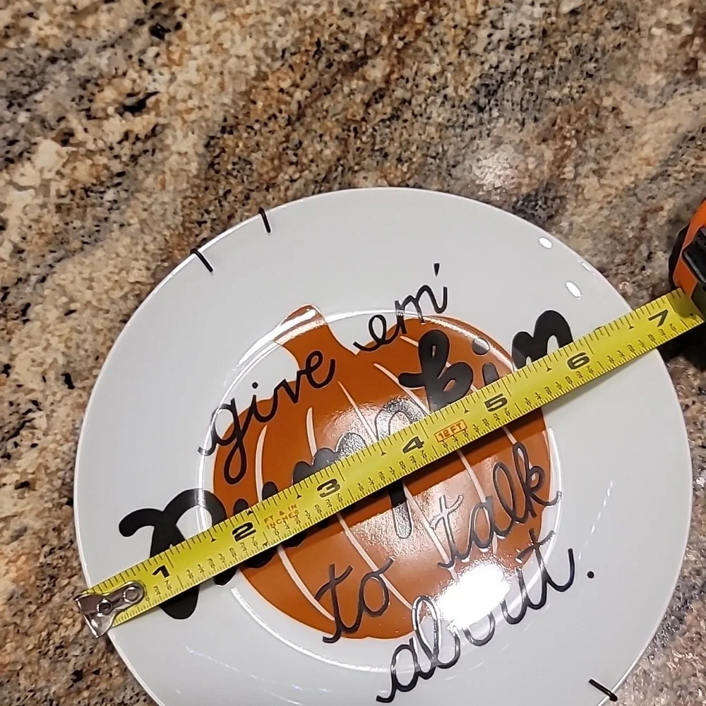 Crate & Barrel Decorative Pumpkin Plate